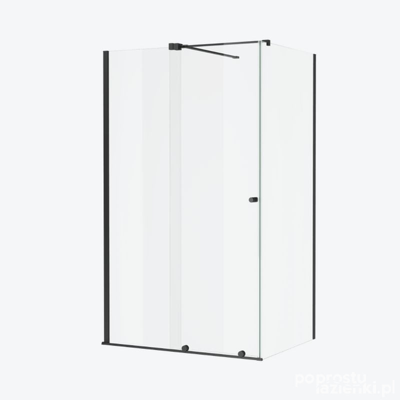 Kabina prysznicowa 140x80 Ortigo czarny mat Excellent (KAEX.5016.K.1400.0800.BL)