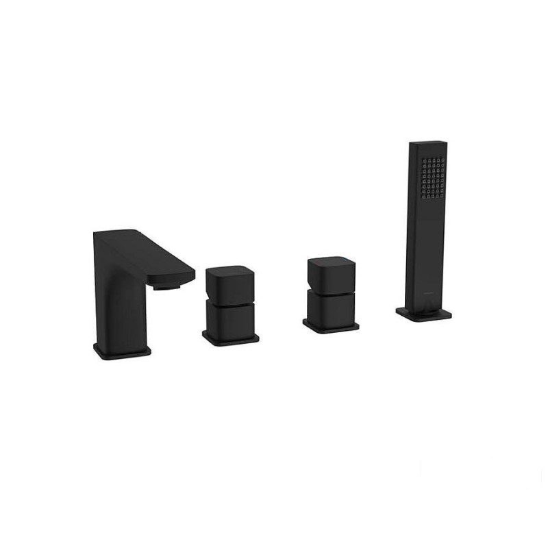 Bateria wannowa 4-otworowa Keria Black Excellent (AREX.2034BL)