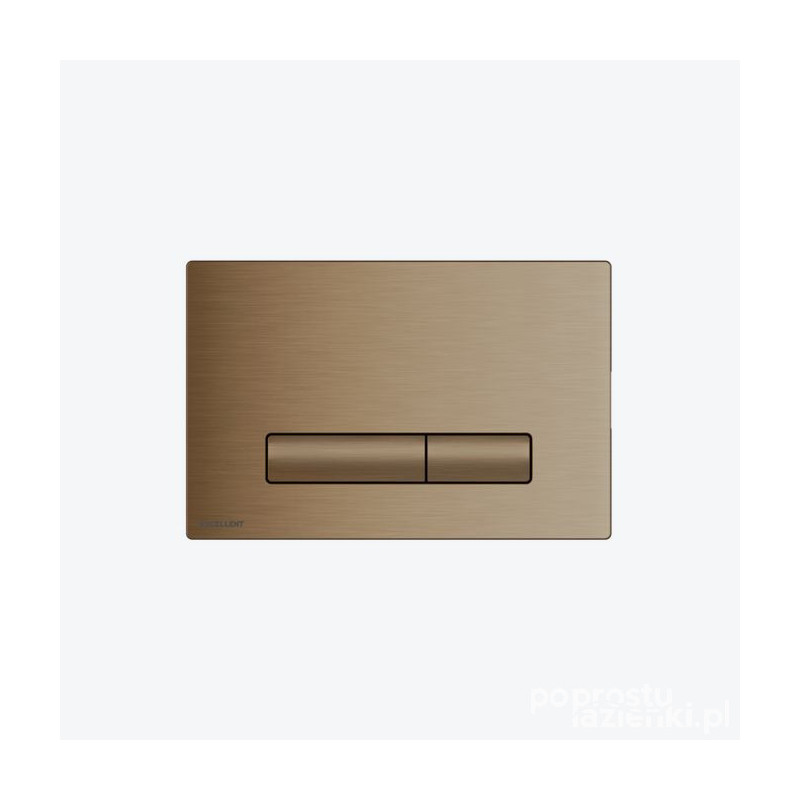 Przycisk spłukujący Aurro miedziany szczotkowany do stelaża Shiro 2.0 Excellent (INEX.AU230.150.CB)