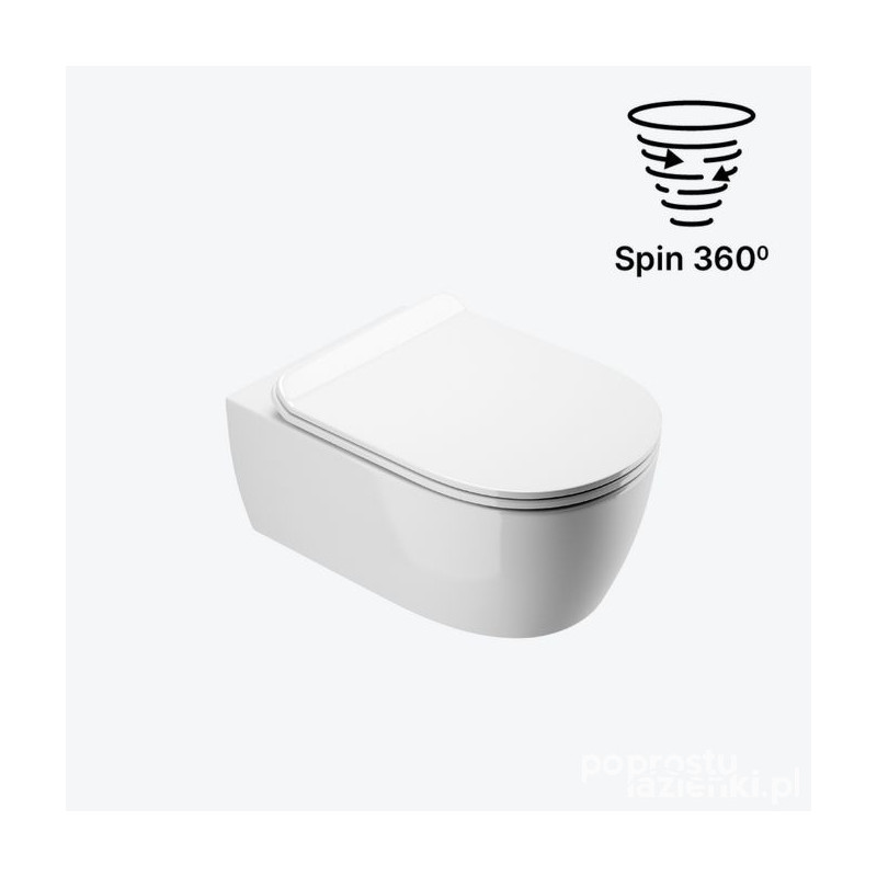 Miska WC wisząca z deską Doto D Spin 360 Excellent (CEEX.1403.545.WH)