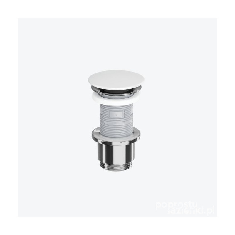 Korek klik-klak Design chrom/biały mat Excellent (ARIN.1485.K.01.WHMCR)