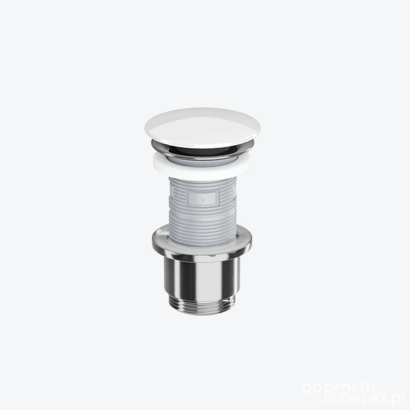 Korek klik-klak Design chrom/biały połysk Excellent (ARIN.1485.K.01.WHCR)