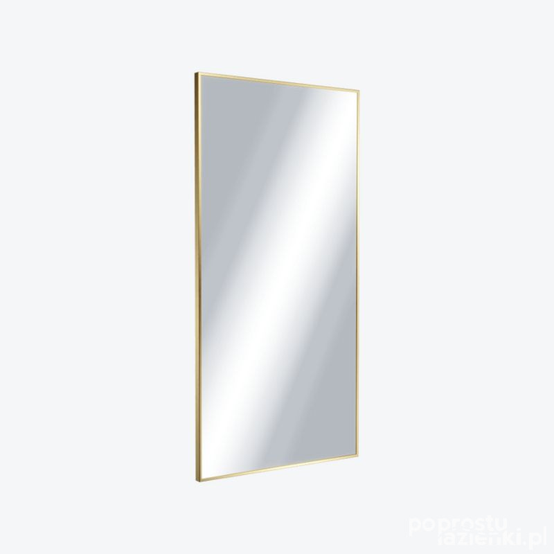 Lustro prostokątne 100x50 Kuadro złoty szczotkowany Excellent (DOEX.KU100.050.GB)