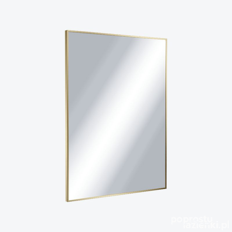 Lustro prostokątne 80x60 Kuadro złoty szczotkowany Excellent (DOEX.KU080.060.GB)