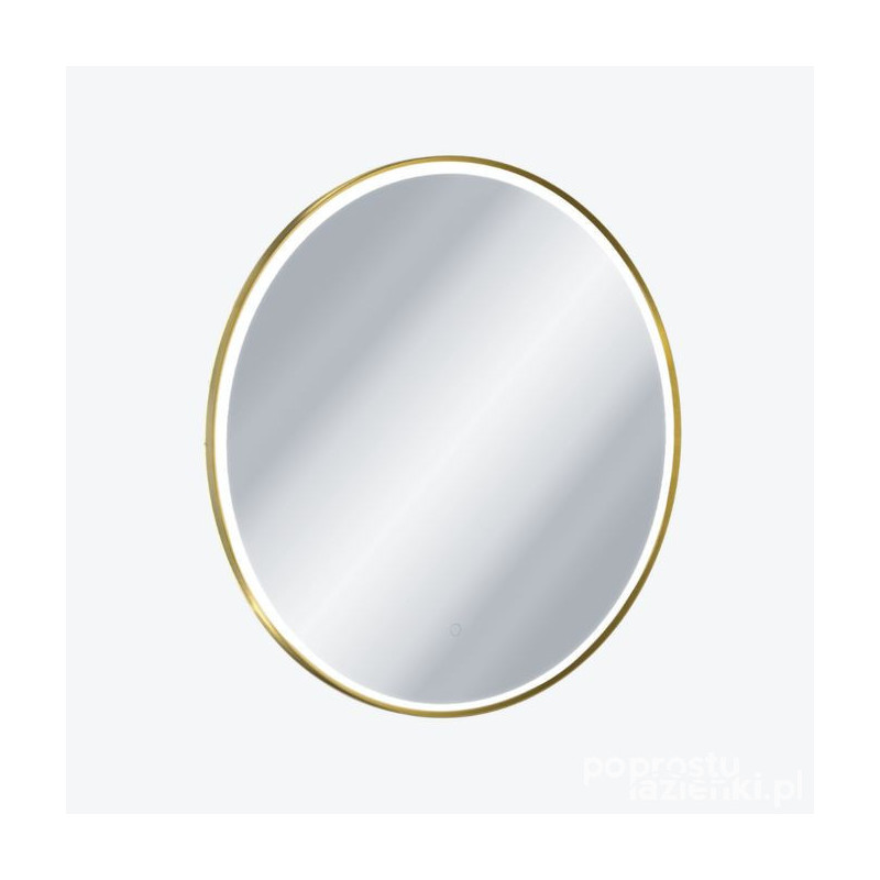 Lustro łazienkowe 100 cm LED mata grzewcza, Corido złoty szczotkowany Excellent (DOEX.CO100.GB)