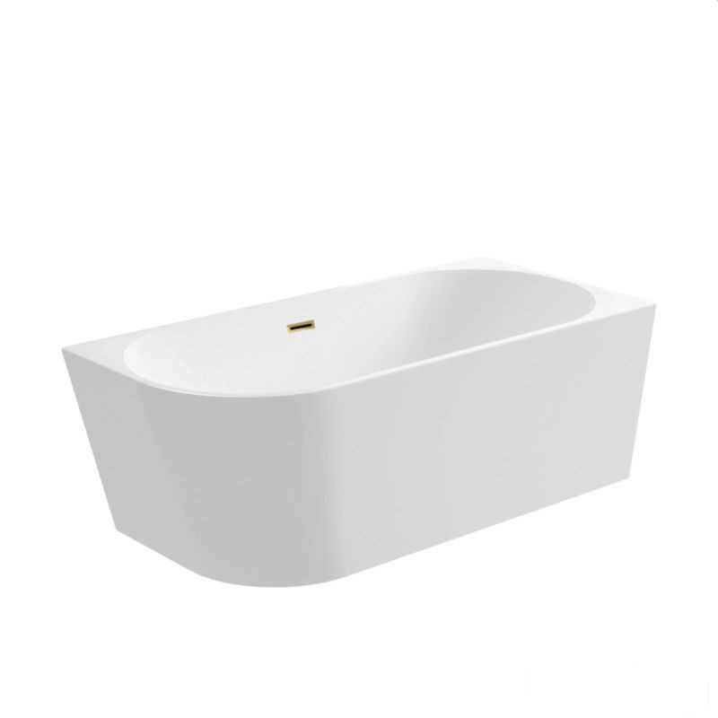 Wanna narożna 160x80 prawa z pokrywką złoty połysk Avola Balneo (J0101050402-1)