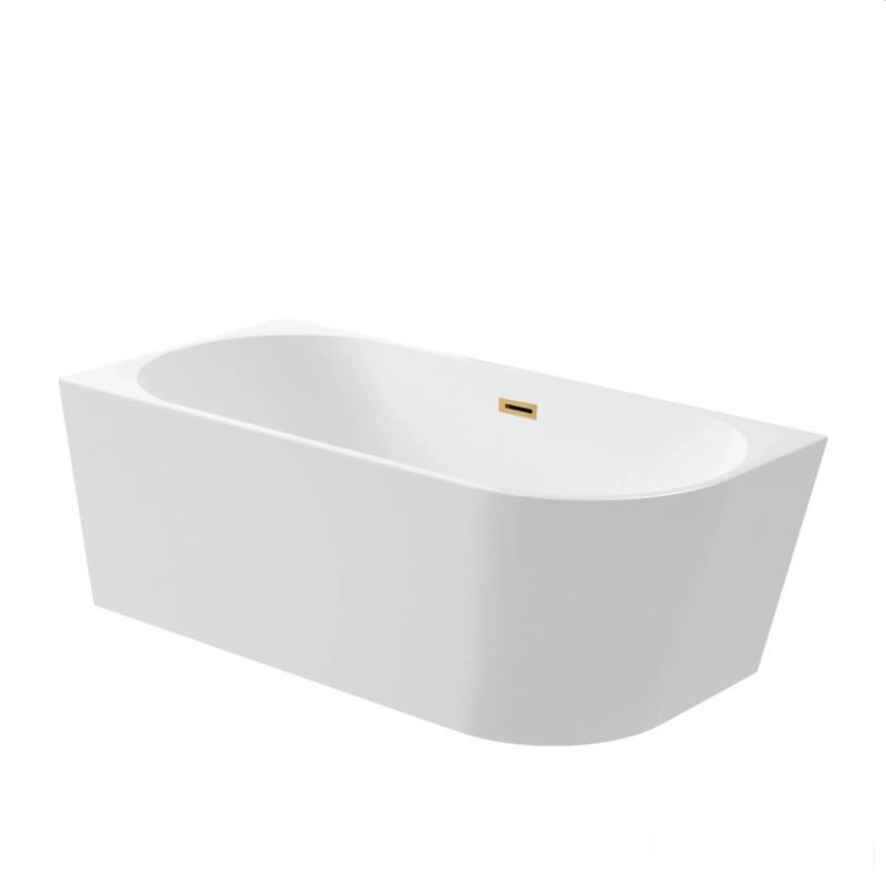 Wanna narożna 160x80 lewa z pokrywką złoto szczotkowane Avola Balneo (J0101040502-1)