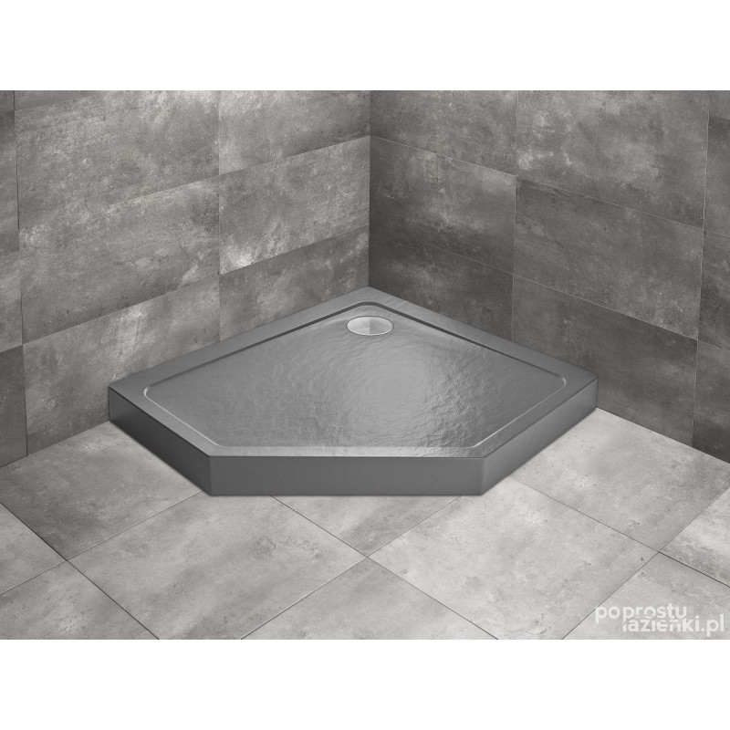Brodzik pięciokątny 100x90 Doros PT E Compact Stone antracytowy Radaway (SDRPTP1080-05-64SR)