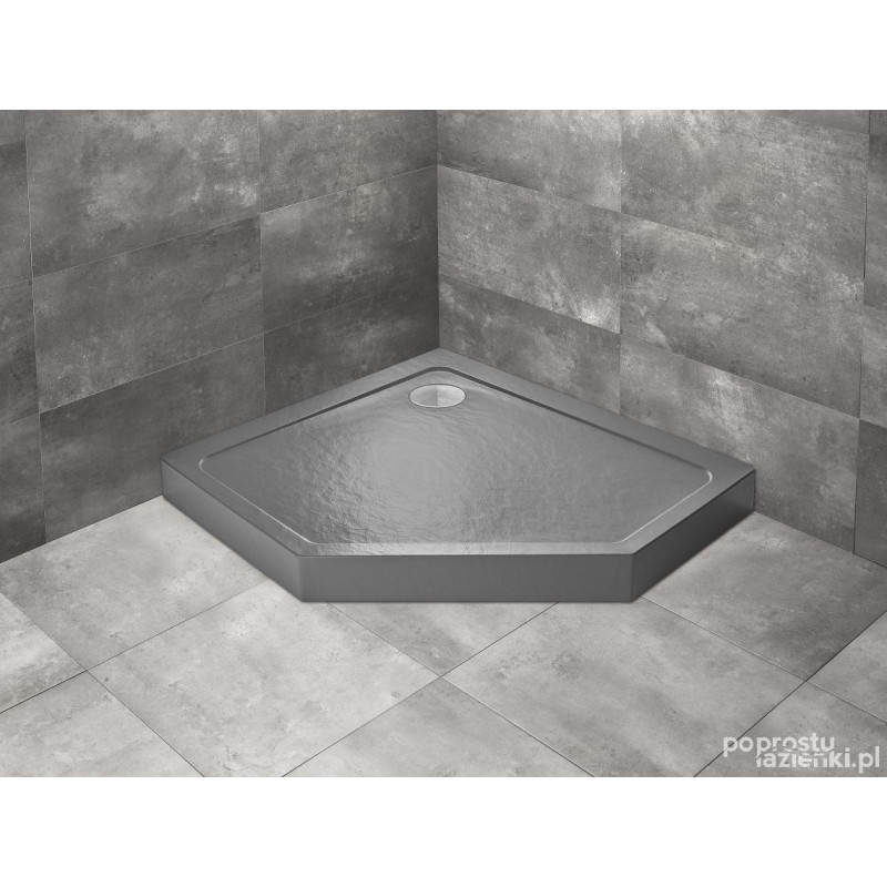 Brodzik pięciokątny 100x90 Doros PT E Compact Stone antracytowy Radaway (SDRPTP1090-05-64SL)