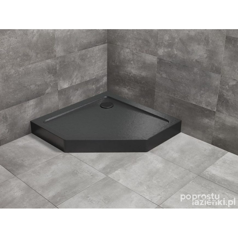 Brodzik pięciokątny 80x80 Doros PT Compact Stone Black Radaway (SDRPT8080-05-54S)