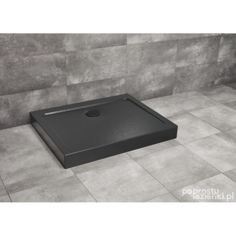 Brodzik prostokątny 110x80 Doros D Compact Stone Black Radaway (SDRD1180-05-54S)
