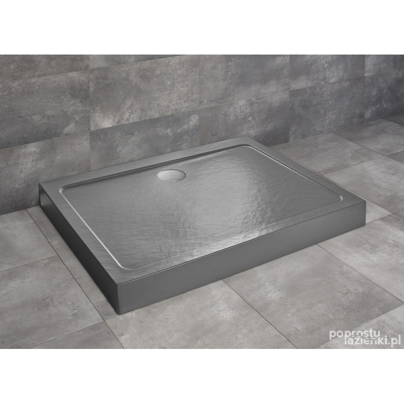 Brodzik prostokątny 90x80 Doros D Compact Stone antacytowy Radaway (SDRD9080-05-64S)