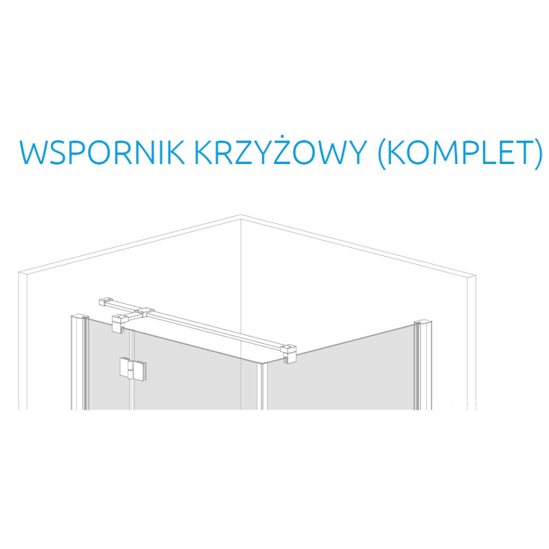 Wspornik krzyżowy komplet chrom Radaway (8KWK1)