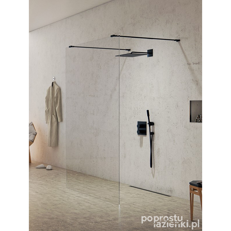 Kabina walk-in 120 New Modus Black New Trendy (EXK-5603)