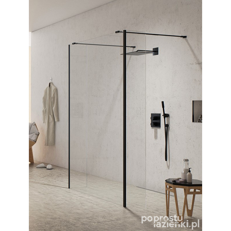 Kabina walk-in 130x30x200 New Modus Black New Trendy (EXK-5609/EXK-5570/EXK-5570)