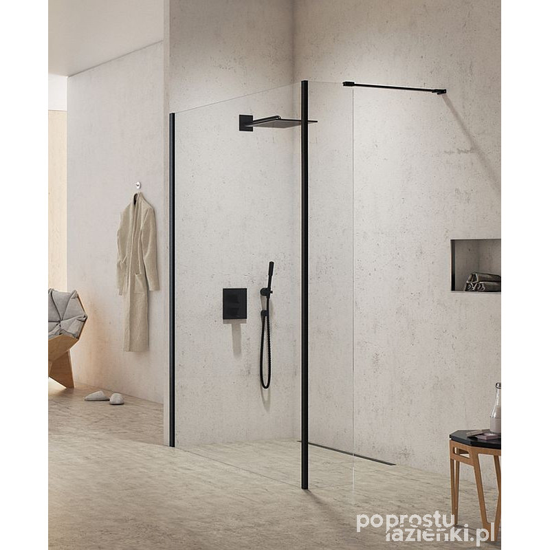 Kabina walk-in 140x70x200 New Modus Black New Trendy (EXK-5569/EXK-5572)
