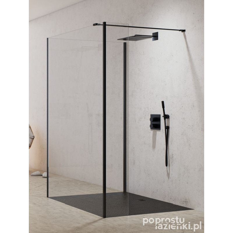 Kabina walk-in 90x80x50x200 New Modus Black New Trendy (EXK-5590/EXK-5596/EXK-5571)