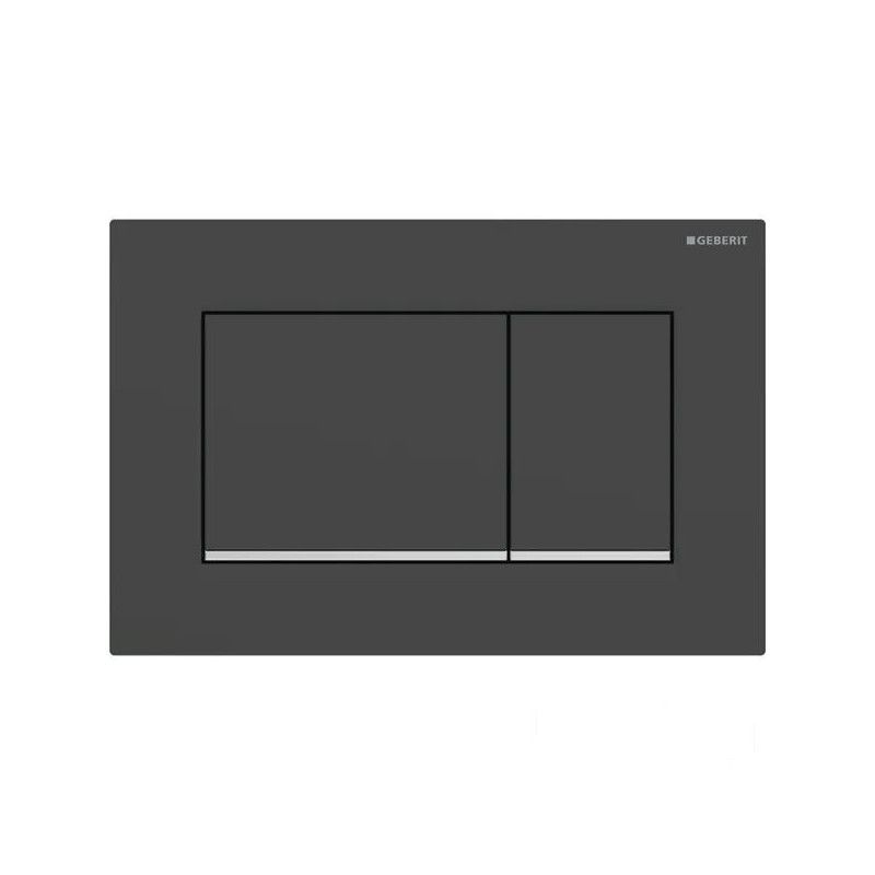 Przycisk spłukujący Sigma 20 kwadratowy czarny mat/chrom błyszczący Geberit (115.883.14.1)