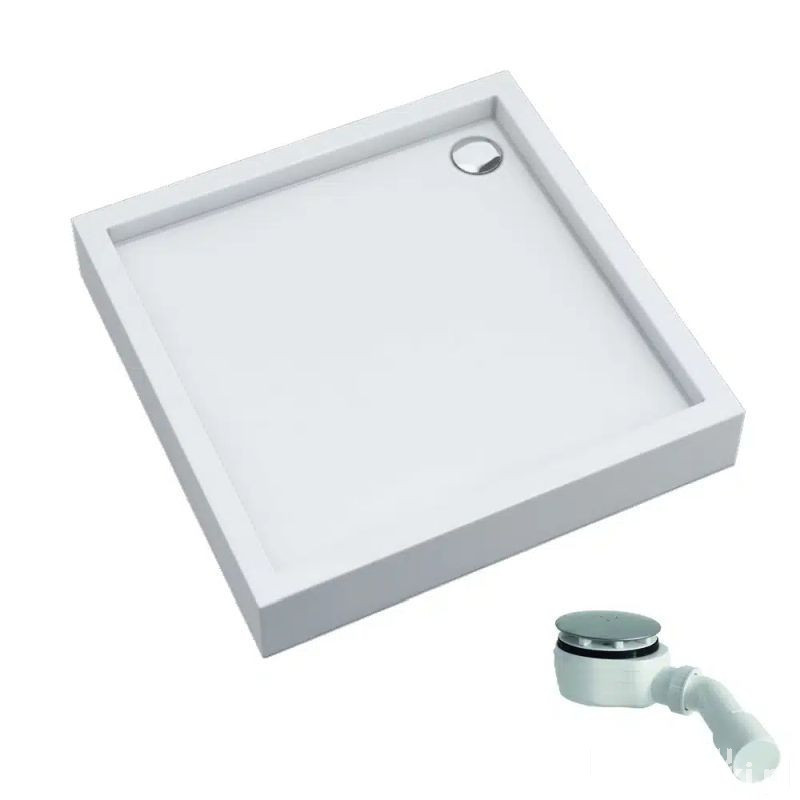 Brodzik kwadratowy 90x90 Favory plus white stone Schedpol (3ST.F1K-9090/B/ST)