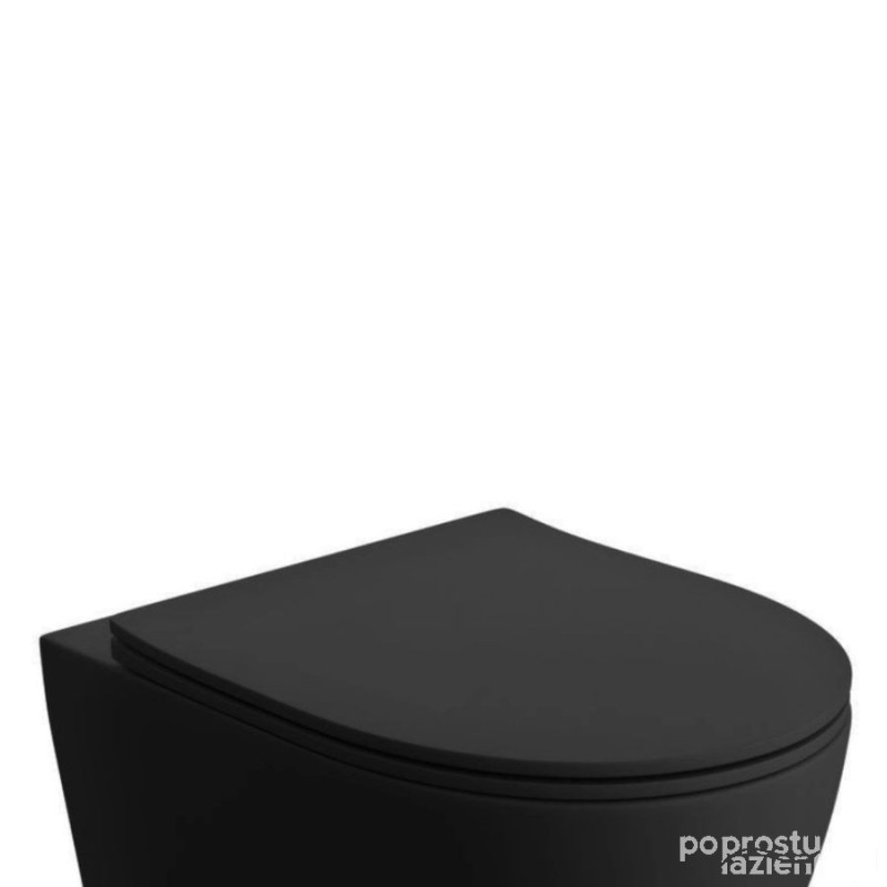 Deska wc medea slim czarna  RAK Ceramics (RACSCME504)