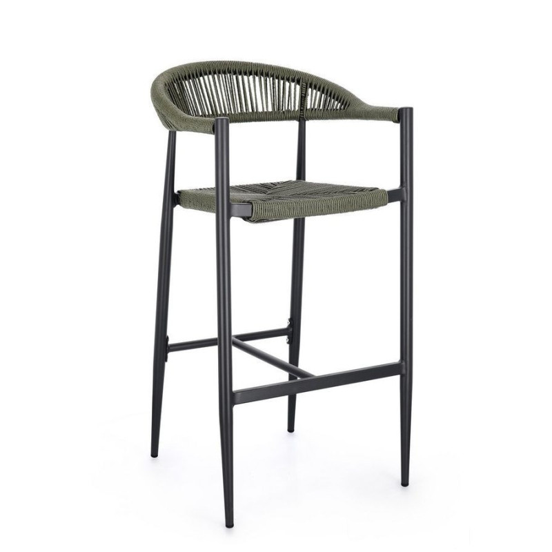 Bizzotto krzesło barowe ogrodowe jandia   szare / zielone  RAK Ceramics (B-665020)