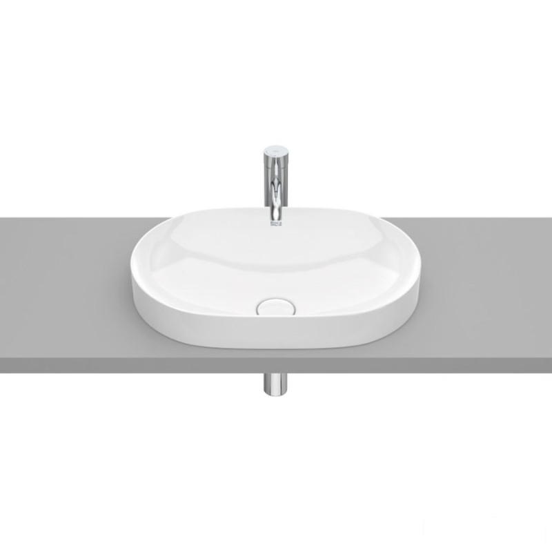 INSPIRA ROUND Umywalka 550x370 H75 mm FINECERAMIC®, Supraglaze® INSPIRA - MAXICLEAN Roca (A327527S00)