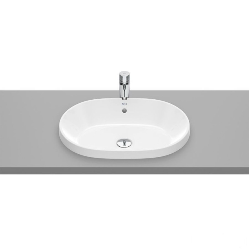 Umywalka blatowa owalna 55x39 cm, z przelewem, Supraglaze® GAP Roca (A3270Y5S00)