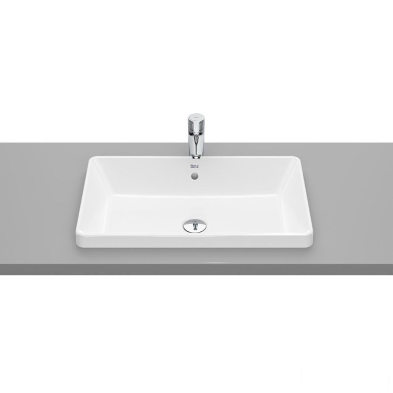 Umywalka blatowa prostokątna 60x37 cm, z przelewem Supraglaze® GAP Roca (A3270Y8S00)