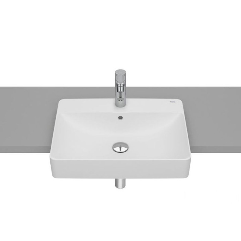 Umywalka półblatowa 55x42 FINECERAMIC ® BIAŁY MAT INSPIRA COLORS Roca (A32753S620)