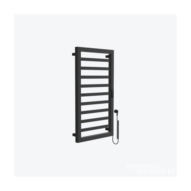 Grzejnik łazienkowy elektryczny 91x50 cm Brego Smart czarny mat Excellent (GREX.BRS91.BL)