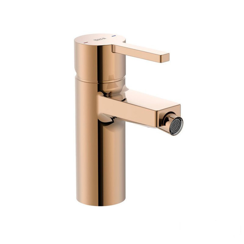 Bateria bidetowa jednouchwytowa bez korka Rose Gold Naia Roca (A5A6A96RG0)