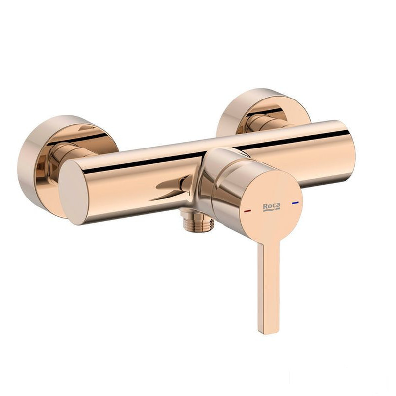 Bateria prysznicowa ścienna bez zestawu Rose Gold Naia Roca (A5A2196RG0)