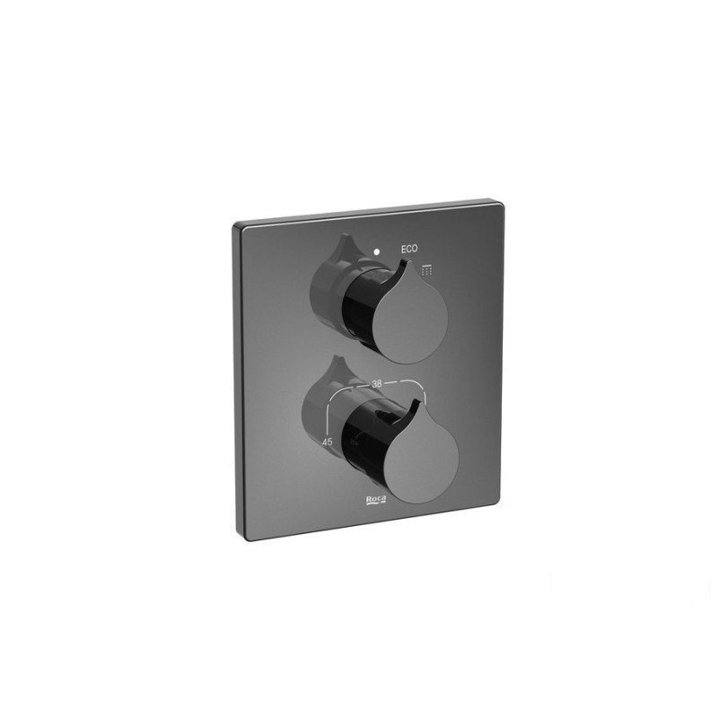 Bateria prysznicowa termostatyczna podtynkowa Titanium Black INSIGNIA BLACK Roca (A5A2C3ACN0)
