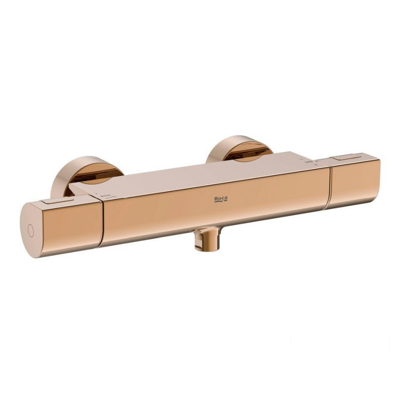 Bateria prysznicowa termostatyczna ścienna Rose Gold T-1000 Roca (A5A142ERG0)