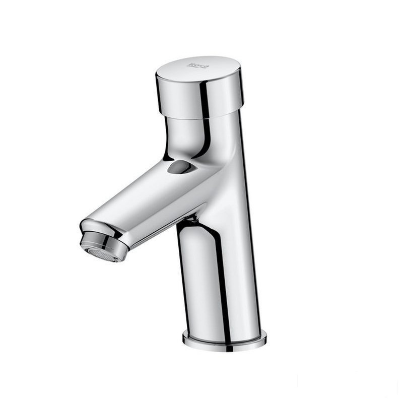 Bateria umywalkowa czasowa stojąca na wodę zmieszaną eco chrom Fluent Roca (A5A4B24C00)