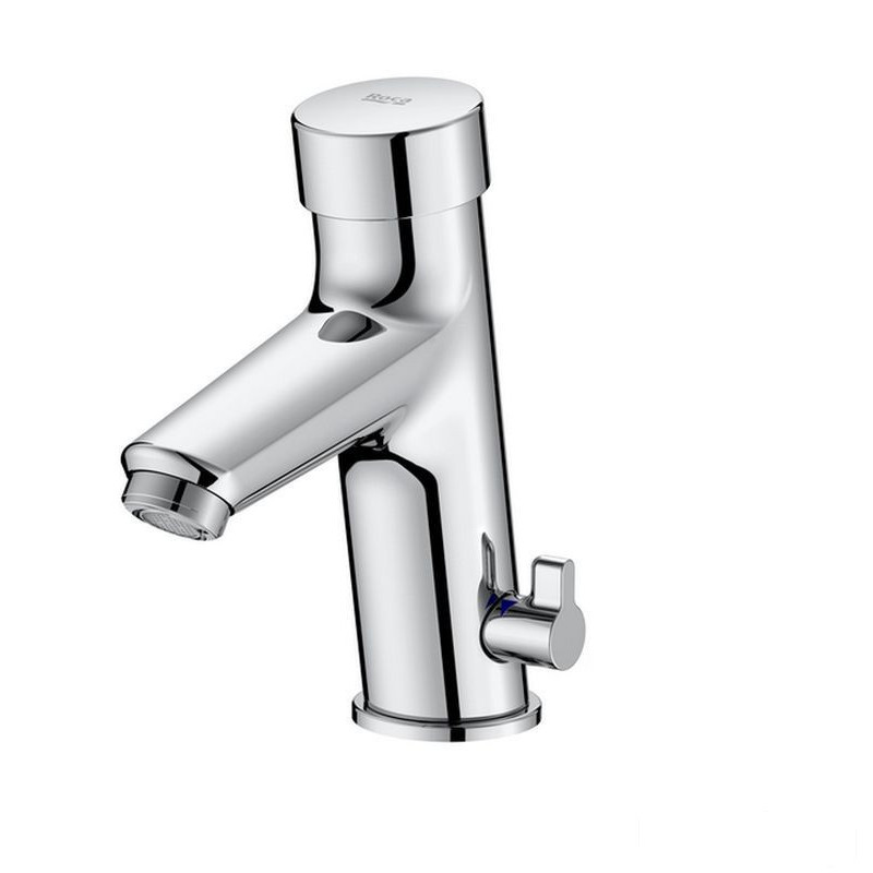 Bateria umywalkowa czasowa stojąca z mieszaczem eco chrom Fluent Roca (A5A3B24C00)