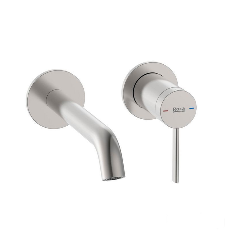 Bateria umywalkowa dwuotworowa podtynkowa PVD Inox ONA Roca (A5A359ESM0)