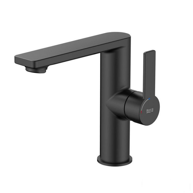 Bateria umywalkowa medium bez korka Cold Start czarny mat Targa Roca (A5A405FNB0)