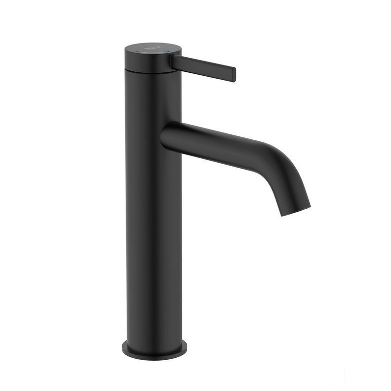 Bateria umywalkowa medium Cold Start z korkiem click-clack czarny mat Ona Roca (A5A3C9ENB0)