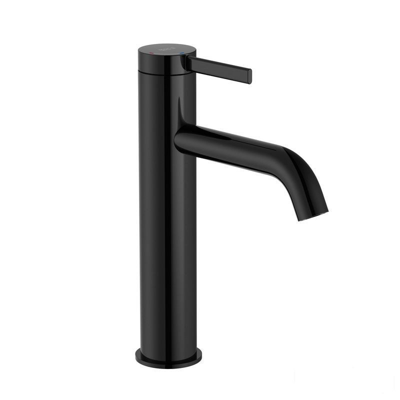 Bateria umywalkowa medium Cold Start z korkiem click-clack Titanium Black Ona Roca (A5A3C9ECN0)