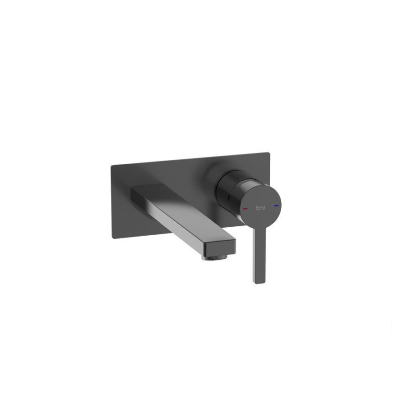 Bateria umywalkowa ścienna podtynkowa Cold Start Brushed Titanium Black Naia Roca (A5A3596NM0)