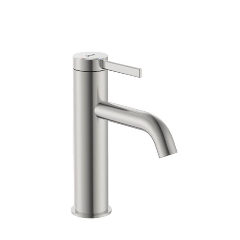 Bateria umywalkowa sztorcowa z korkiem click-clack PVD Inox ONA Roca (A5A3A9ESM0)