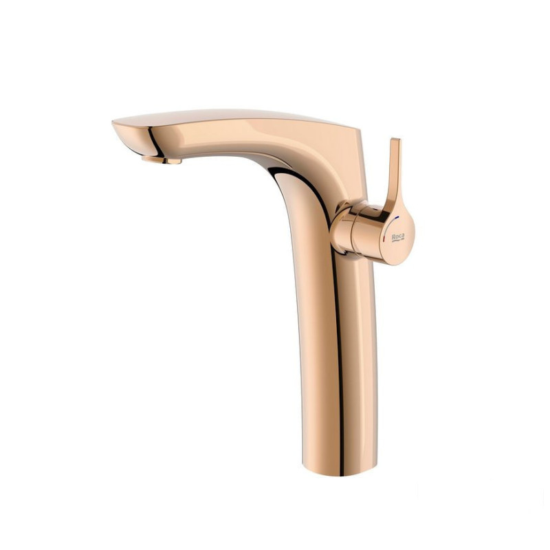 Bateria umywalkowa wysoka Cold Start bez korka Rose Gold Insignia Roca (A5A3C3ARG0)