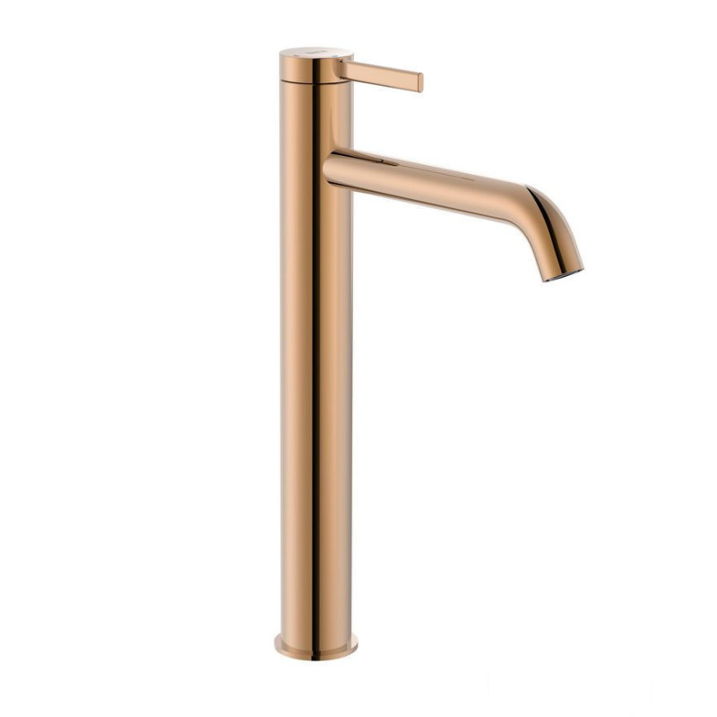 Bateria umywalkowa wysoka Cold Start z korkiem click-clack Rose Gold Ona Roca (A5A349ERG0)