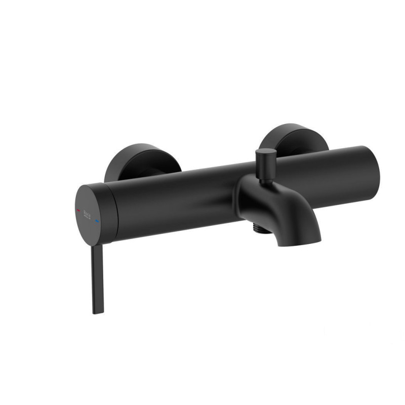 Bateria wannowo-prysznicowa jednouchwytowa ścienna czarny mat Ona Roca (A5A029ENB0)