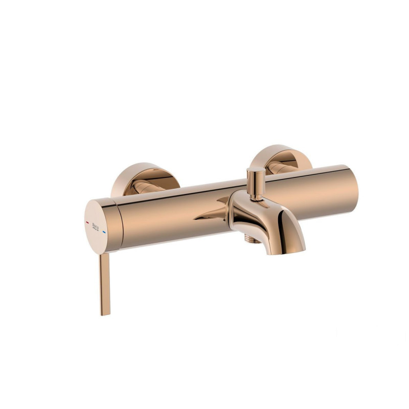 Bateria wannowo-prysznicowa jednouchwytowa ścienna Rose Gold Ona Roca (A5A029ERG0)