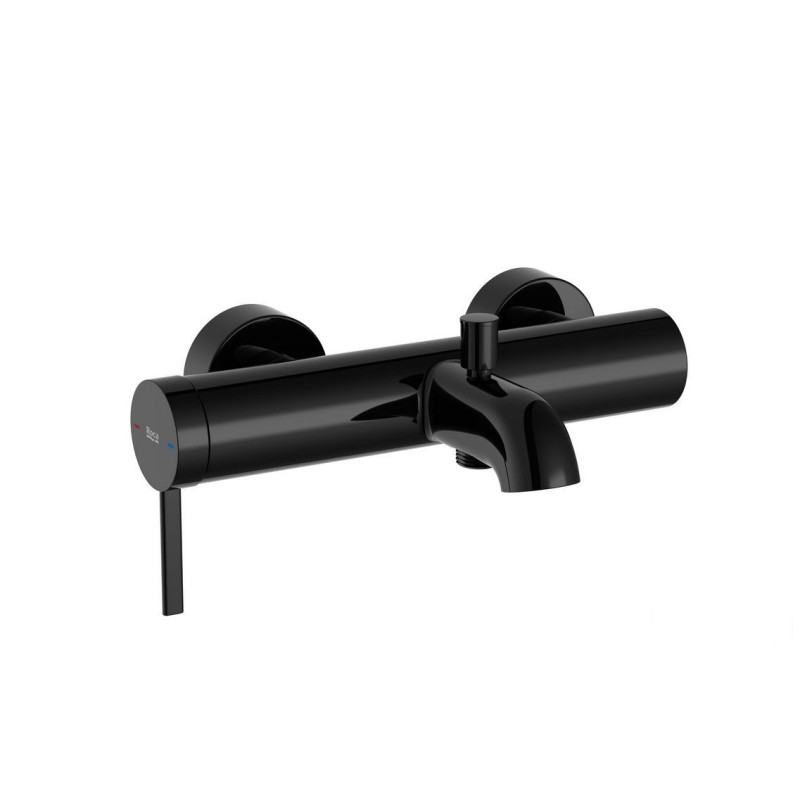 Bateria wannowo-prysznicowa jednouchwytowa ścienna Titanium Black Ona Roca (A5A029ECN0)