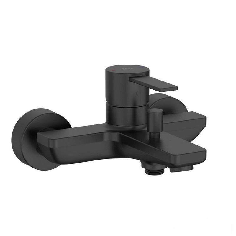 Bateria wannowo-prysznicowa ścienna bez zestawu czarny mat Targa Roca (A5A025FNB0)