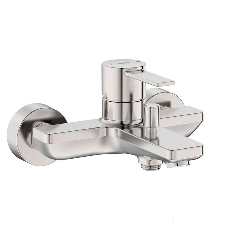 Bateria wannowo-prysznicowa ścienna bez zestawu Inox Targa Roca (A5A025FSM0)