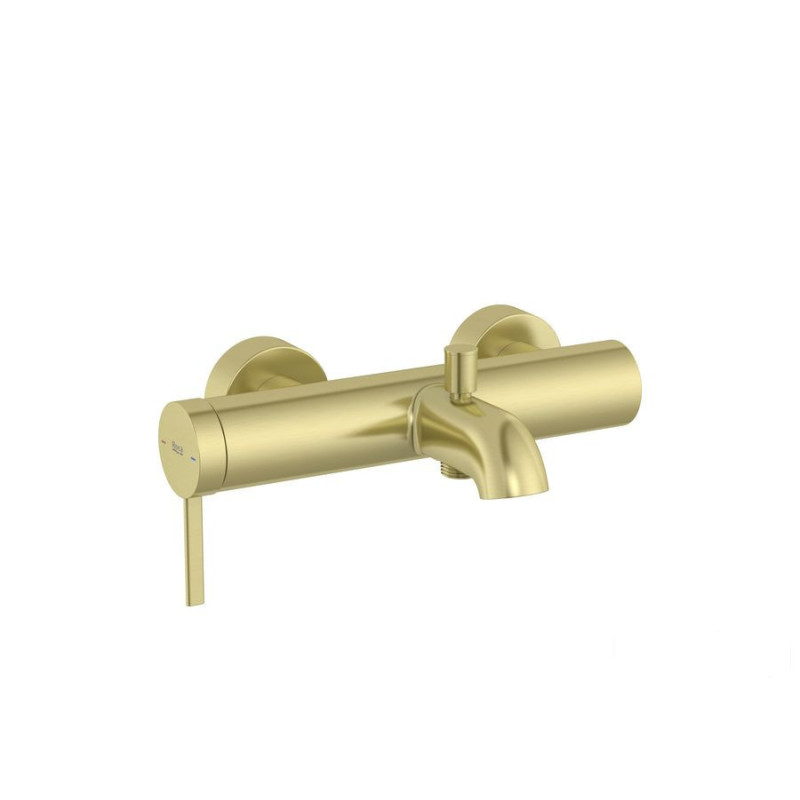 Bateria wannowo-prysznicowa ścienna bez zestawu PVD Brushed Gold ONA Roca (A5A029EVA0)